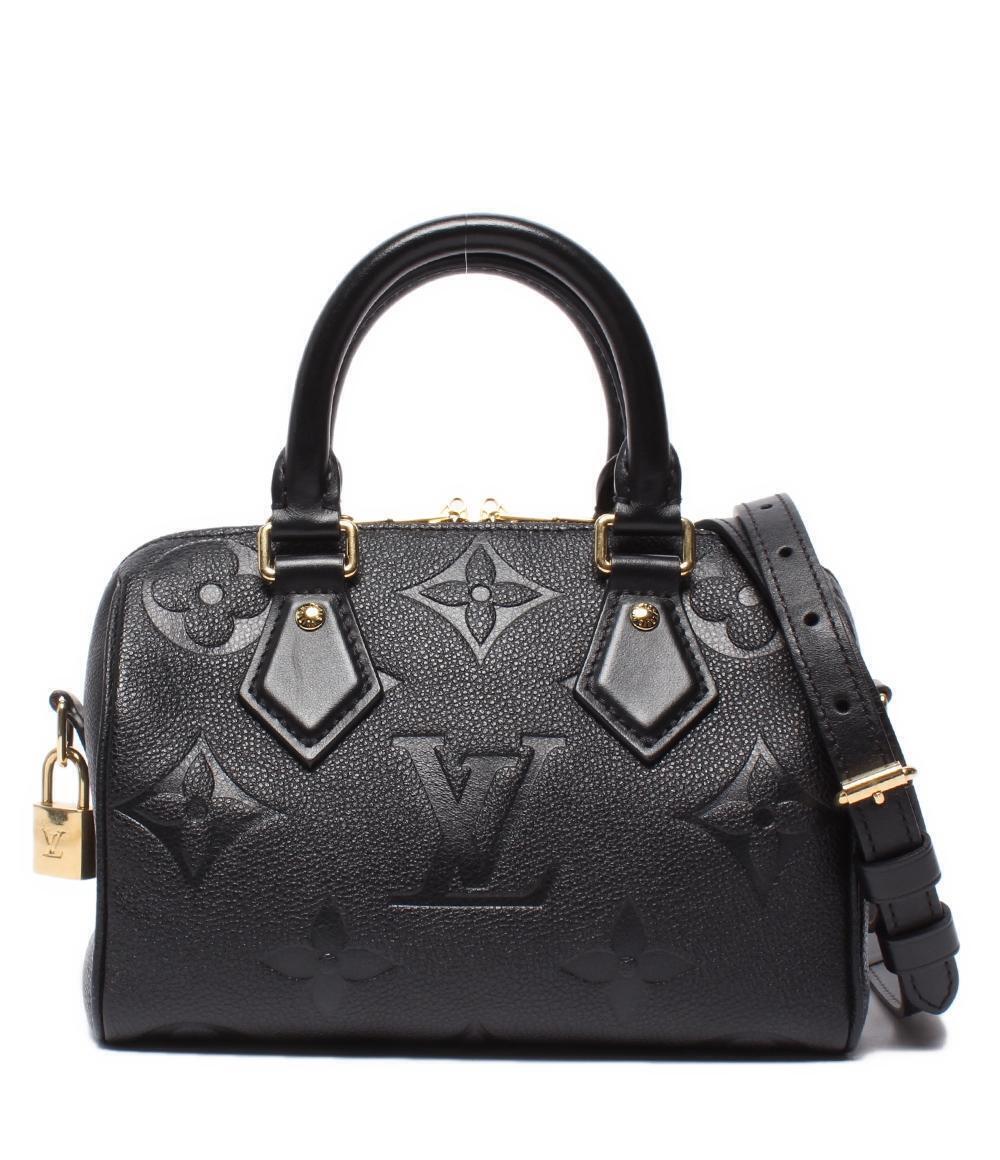 Louis Vuitton Speedy Bandouliere Monogram 2Way Shoulder Bag Leather Black